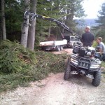 Herrichten für das Bezirkserntedankfest in Flaurling